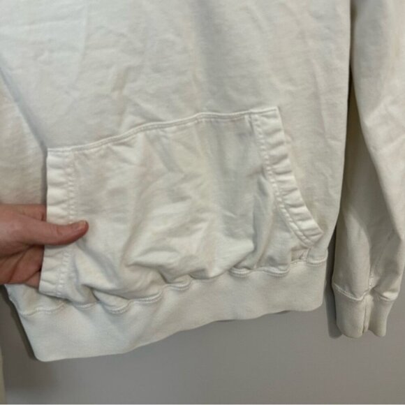 Abercrombie & Fitch Men’s White Cream Sweatshirt Hoodie Logo Size Medium - Picture 3 of 7